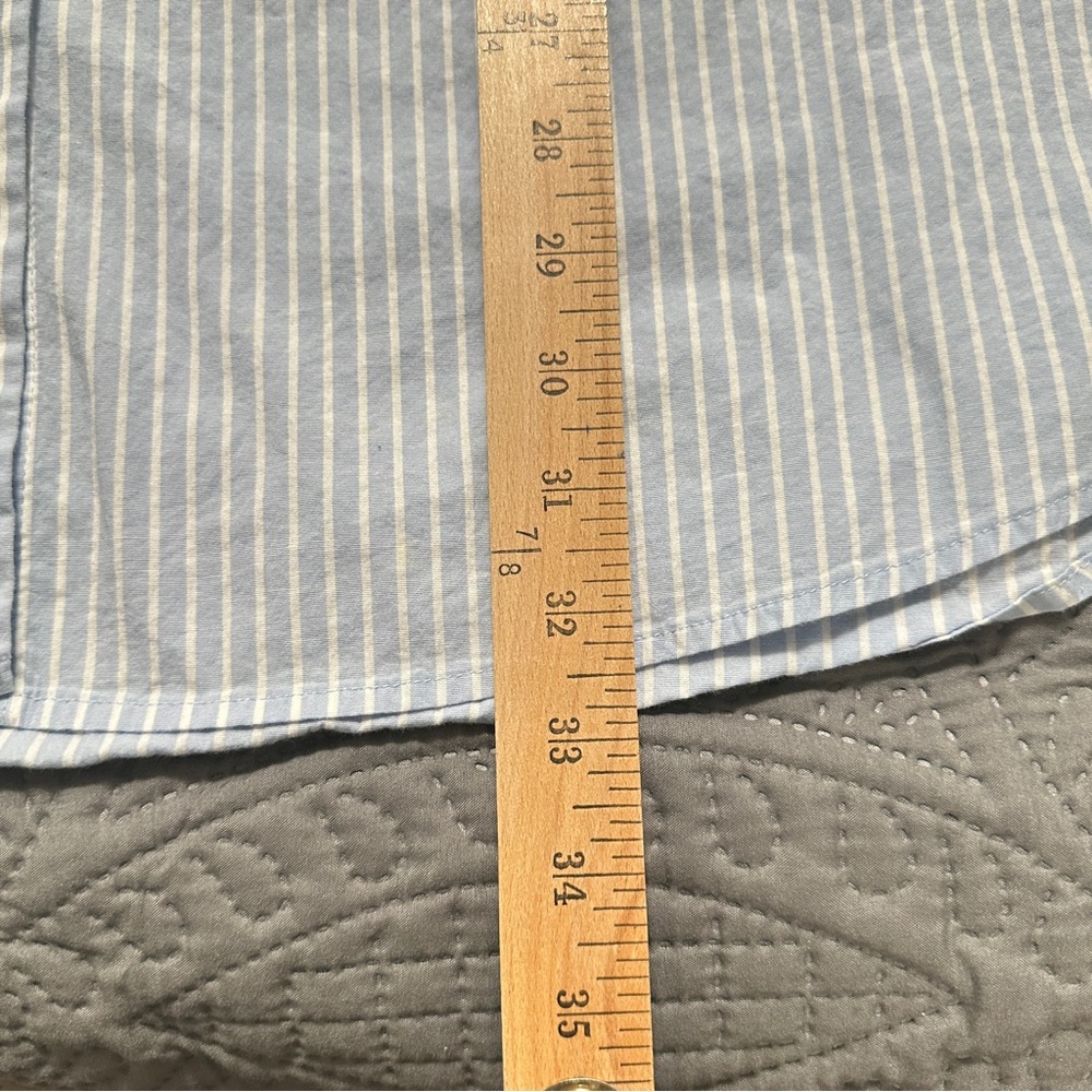 Ava & Viv Light Blue Striped Button Up Shirt Top Womens Plus Size 4X‎ Stretch - Picture 9 of 9